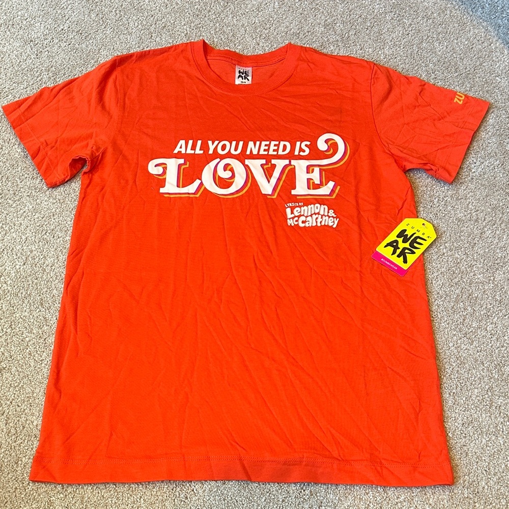 Zumba Fitness Vibrant Orange Love Tee